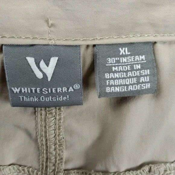 White Sierra Mens Khaki Convertible Zip-off Hiking Pants – Size XL (36x30) - Picture 3 of 8